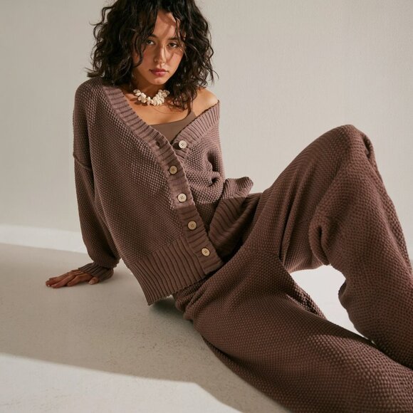 FREE PEOPLE Hailee Cardi Set | Brown 🎉 NWOT - Picture 3 of 7